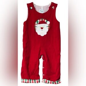 Smock Monkey Corduroy Santa Face Applique SZ 18 months
